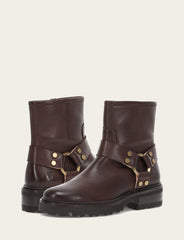 Women's Chocolate Olivia Harness Short Booties Chocolate