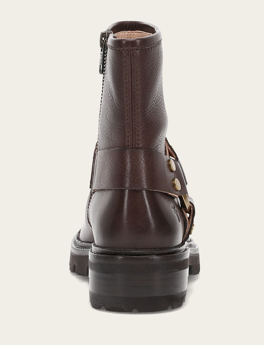 Women's Chocolate Olivia Harness Short Booties Chocolate