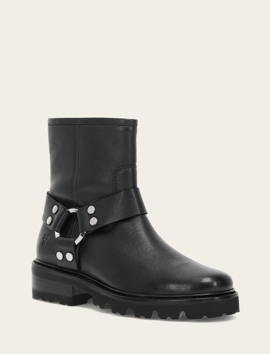 Women's Black Olivia Harness Short Booties Black