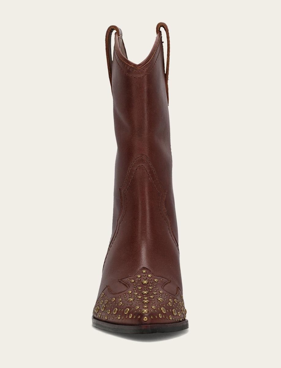 Women's Saddle Sara Wingtip Stud Western Boots Saddle