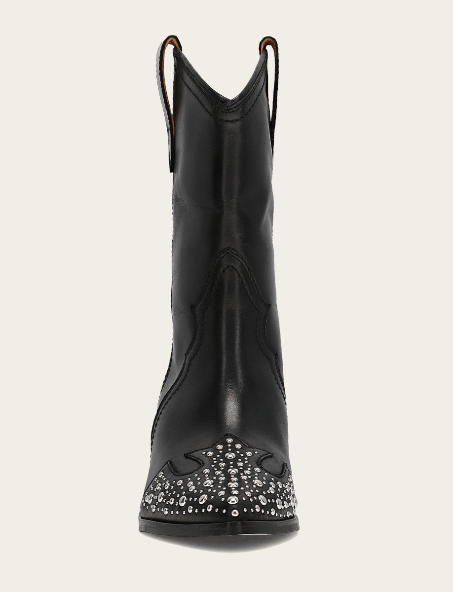 Women's Black Sara Wingtip Stud Boot Black
