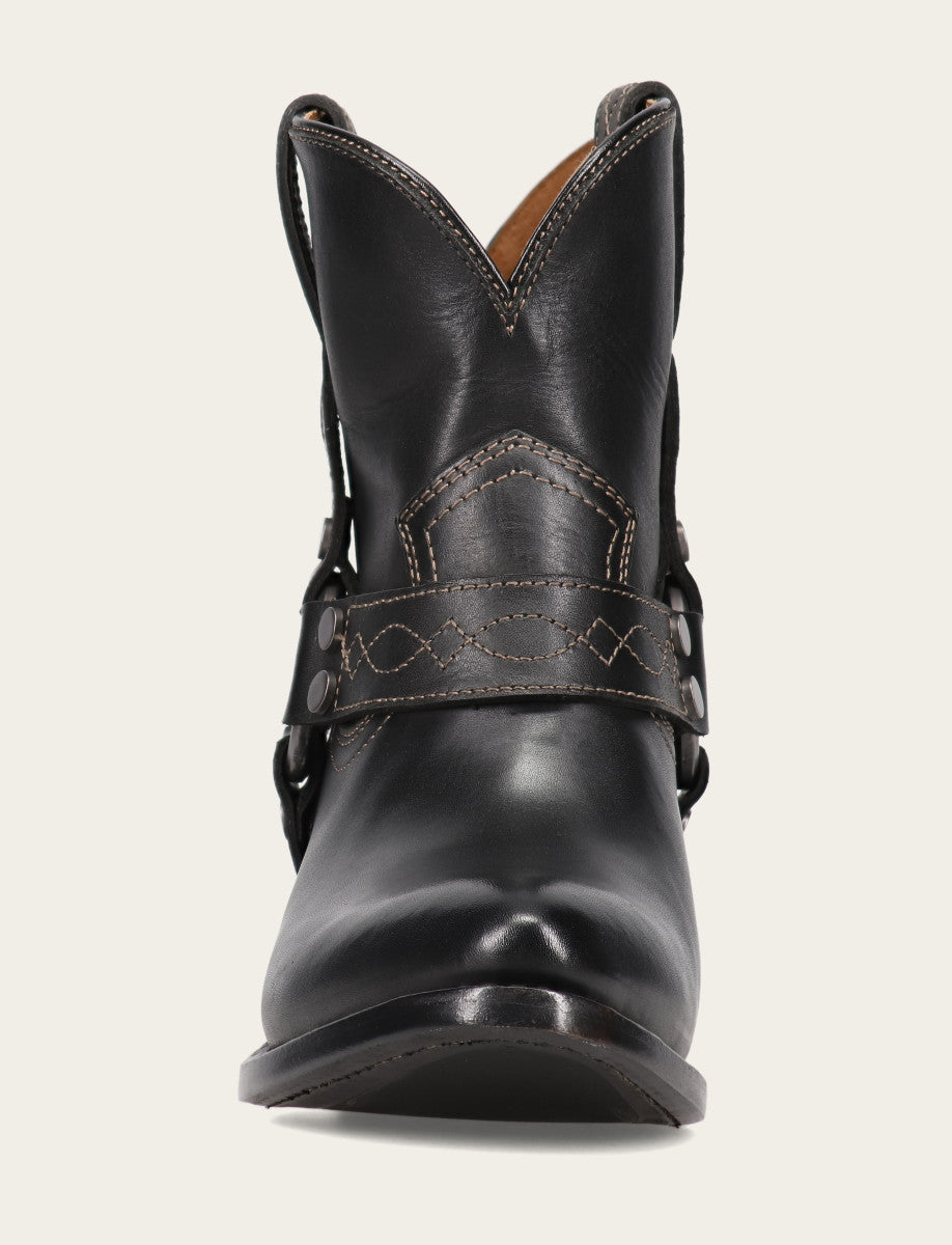 Women's Black Billy Short Harness Booties Black