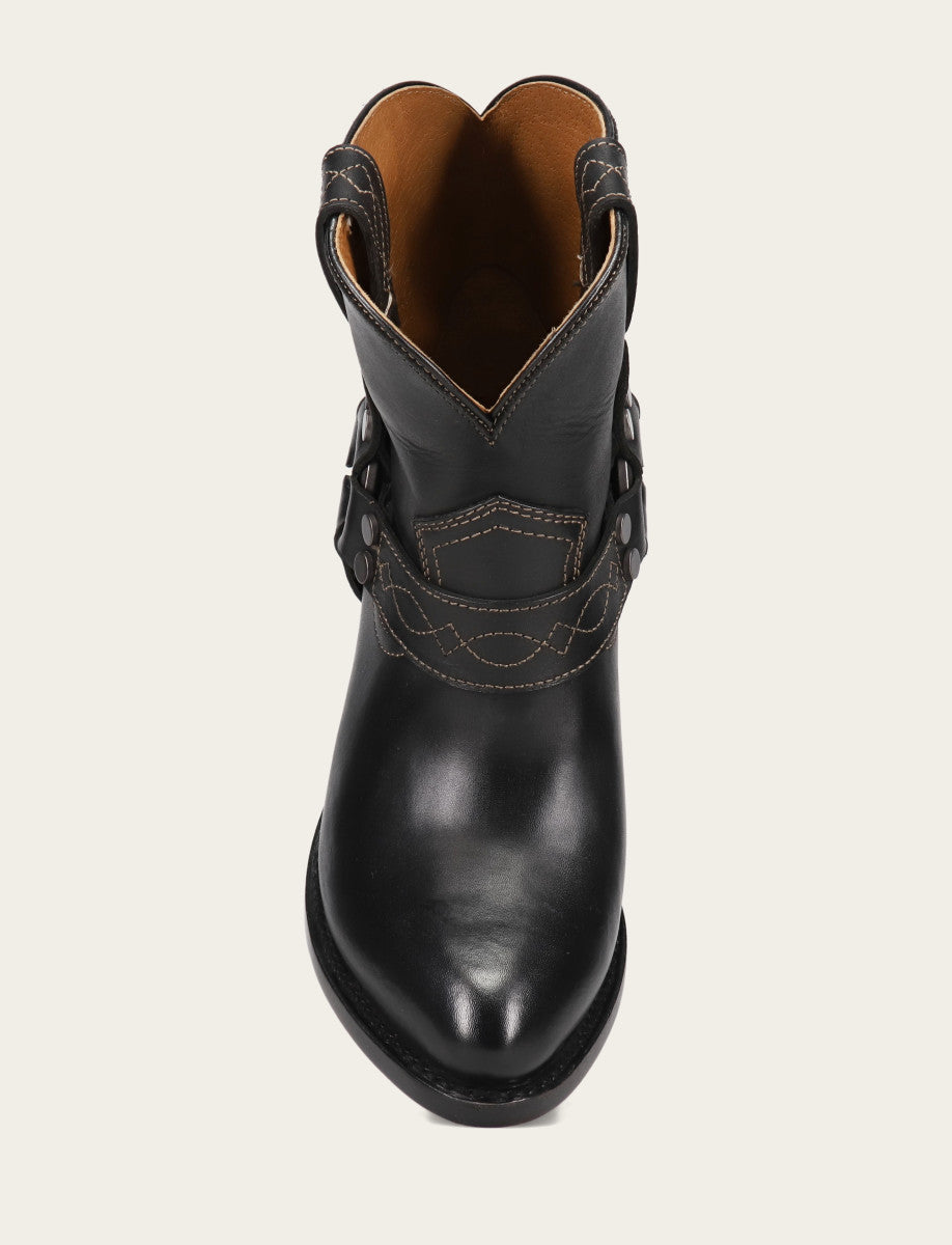 Women's Black Billy Short Harness Booties Black