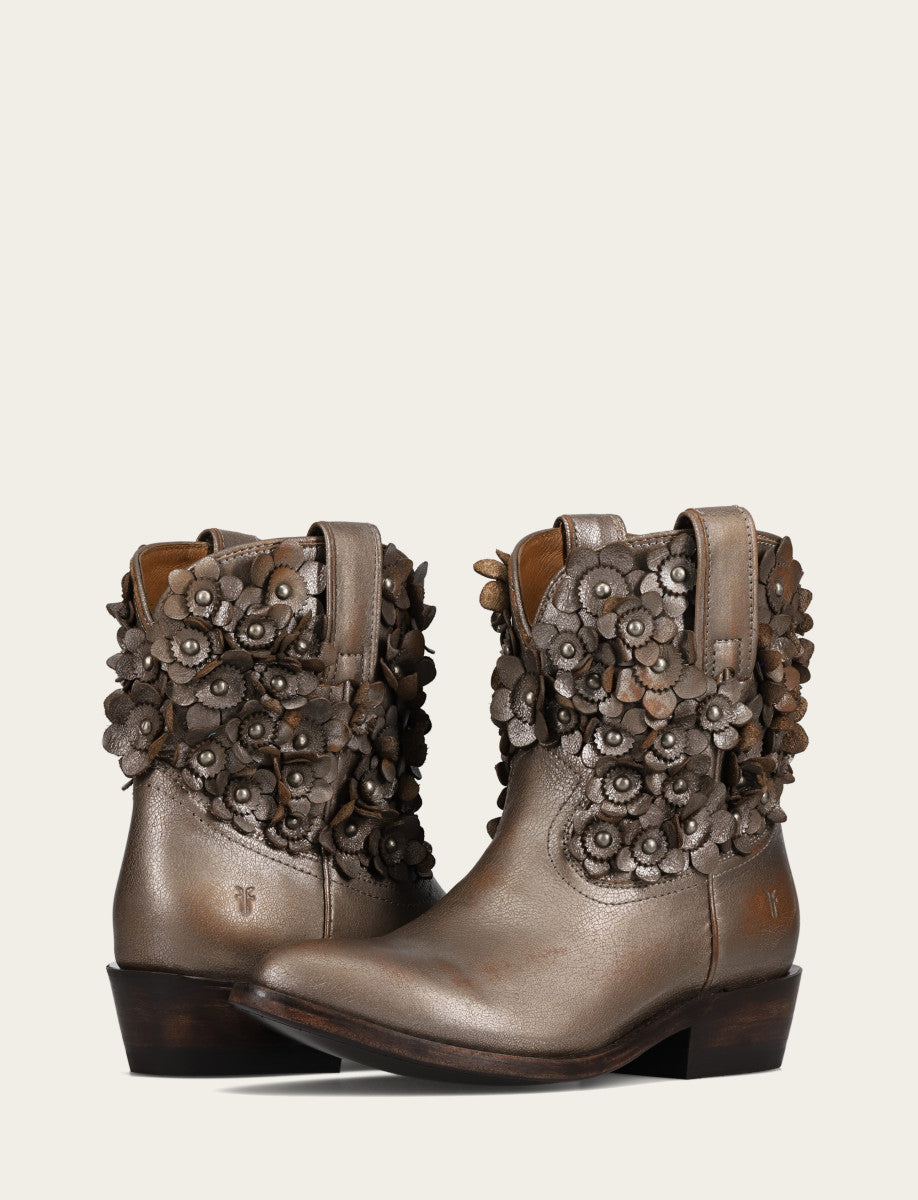 Women's Metallic Stone Billy Flower Boot Metallic Stone