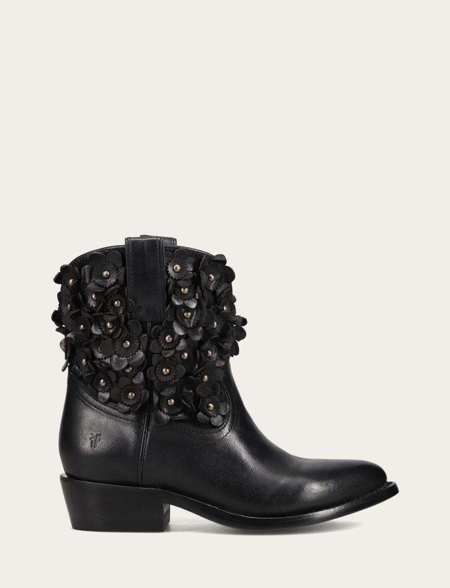 Women's Black Billy Flower Boot Black