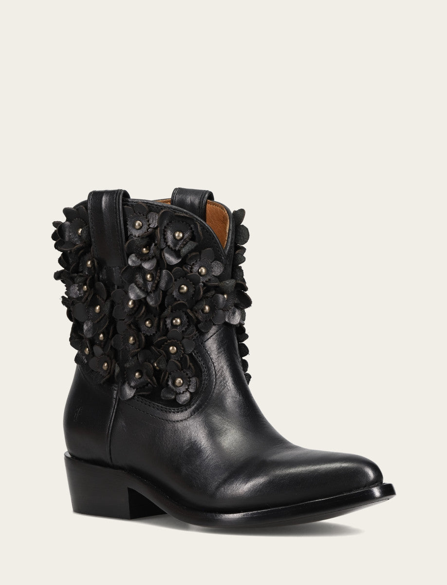 Women's Black Billy Flower Boot Black