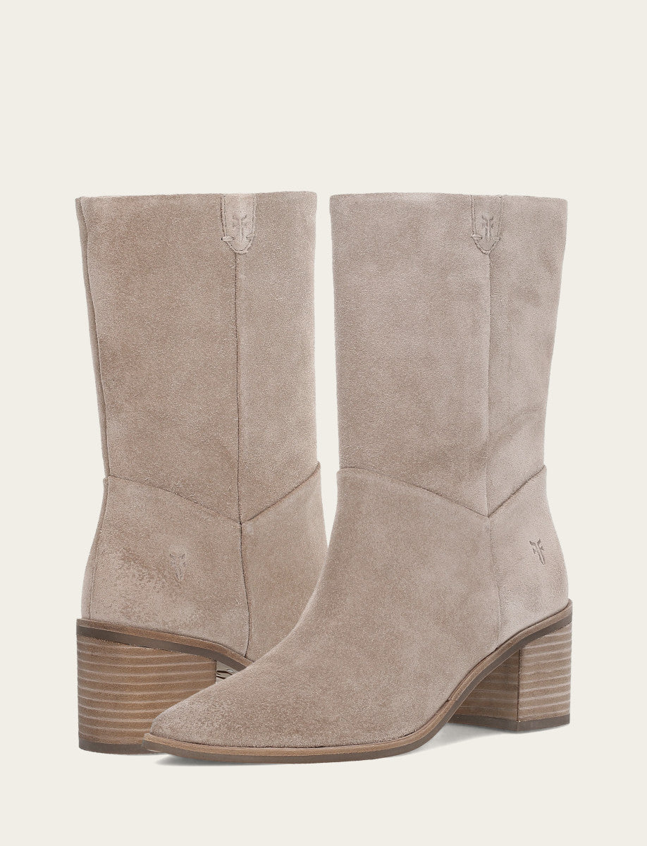 Women's Taupe Sadie Softy Mid Booties Taupe