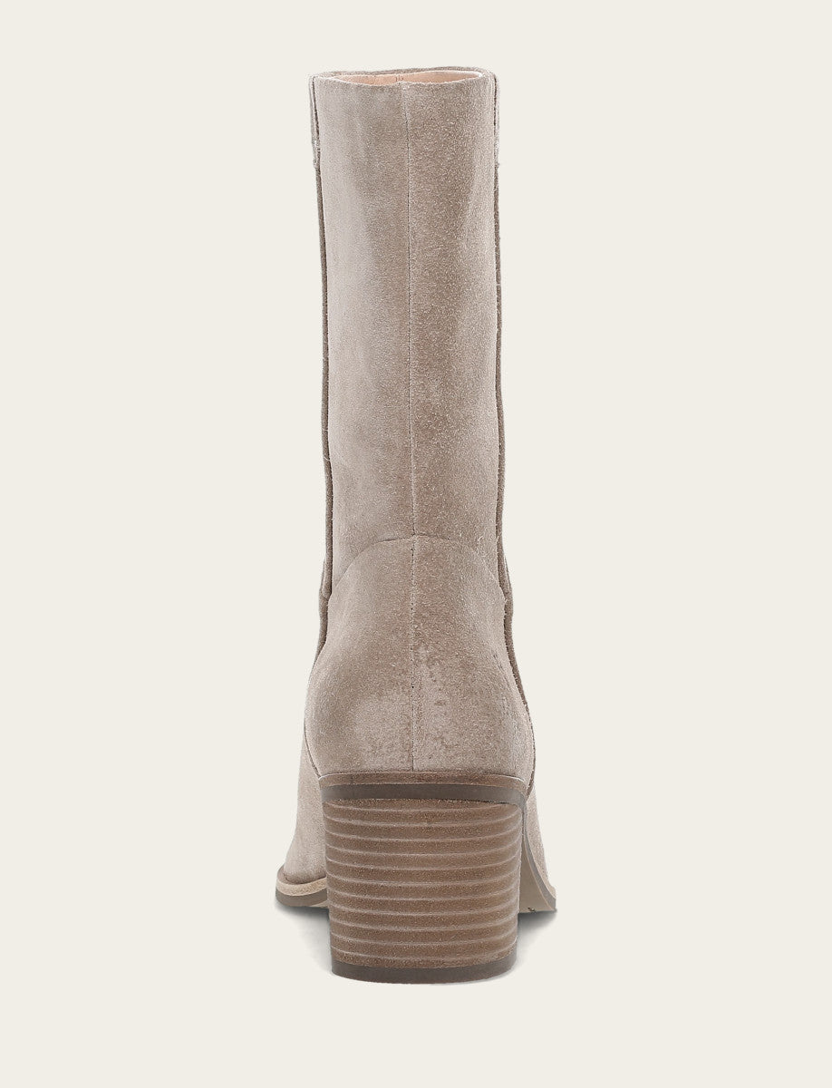Women's Taupe Sadie Softy Mid Booties Taupe