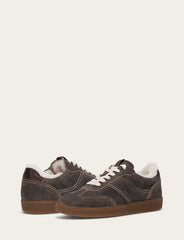 Women's Dark Truffle Milly Low Lace Shearling Sneaker Dark Truffle