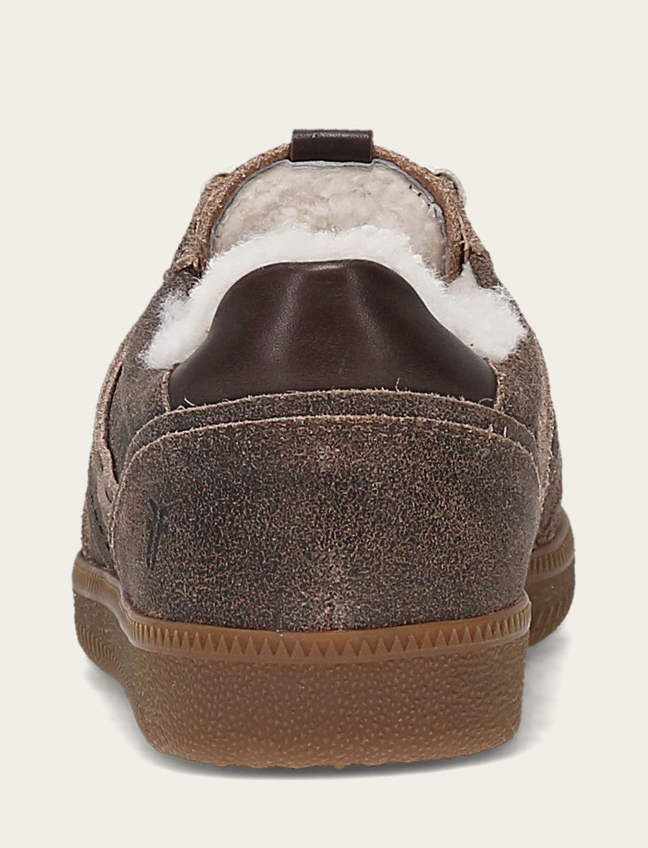 Women's Dark Truffle Milly Low Lace Shearling Sneaker Dark Truffle