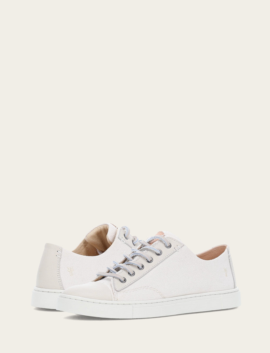 Women's Ivory Ivy Canvas Low Lace Sneakers Ivory