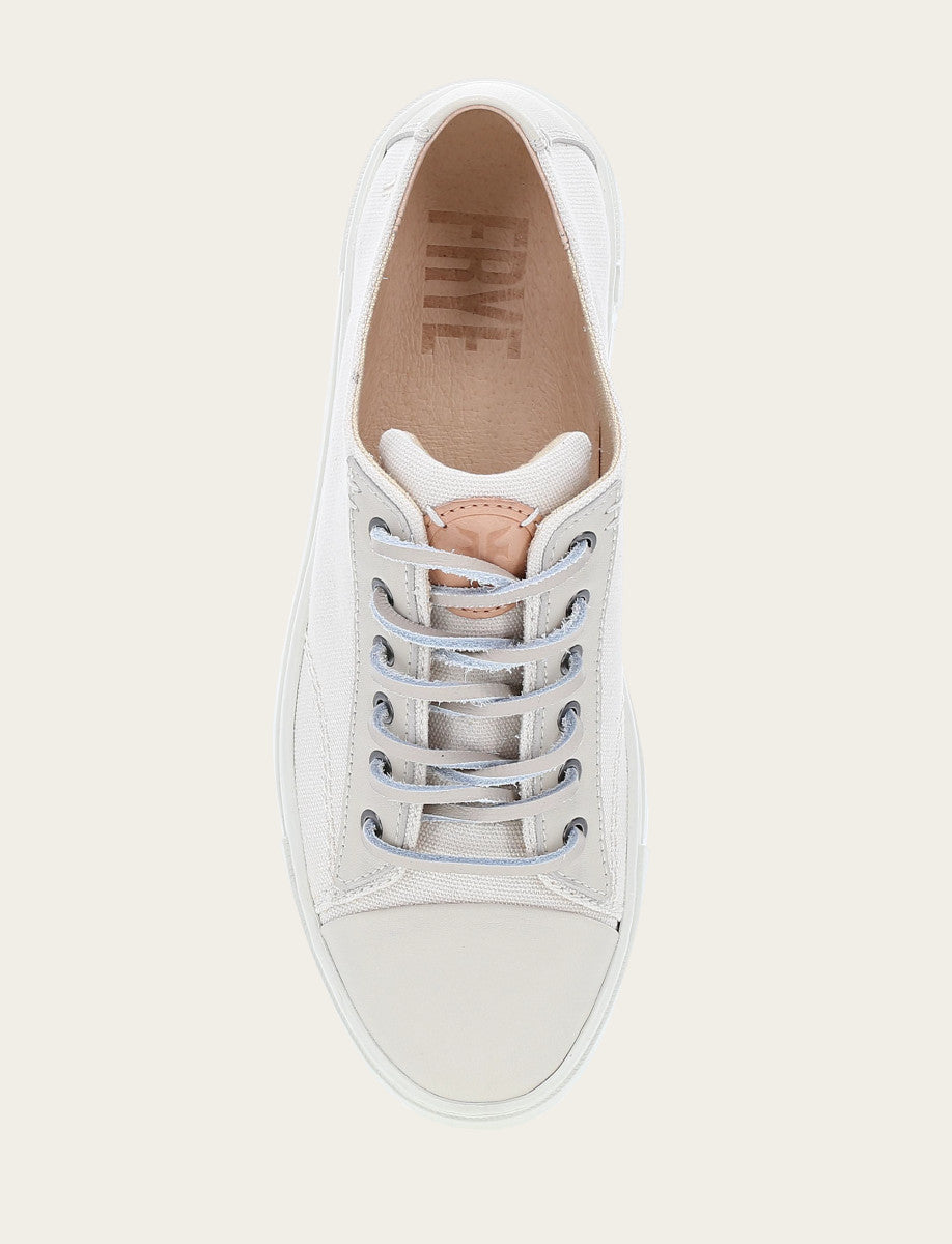 Women's Ivory Ivy Canvas Low Lace Sneakers Ivory