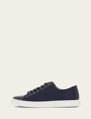 Women's Navy Ivy Canvas Low Lace Sneakers Navy