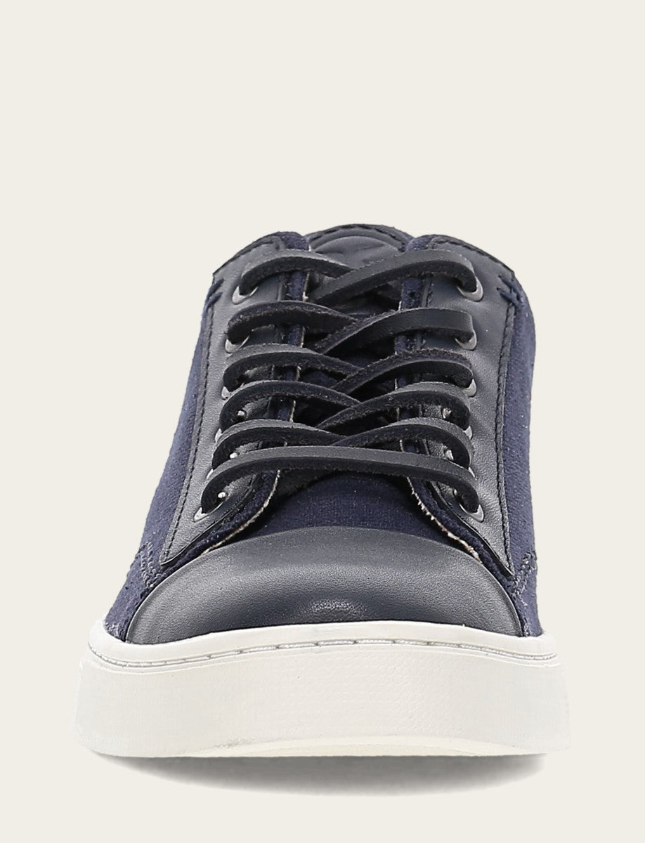Women's Navy Ivy Canvas Low Lace Sneakers Navy