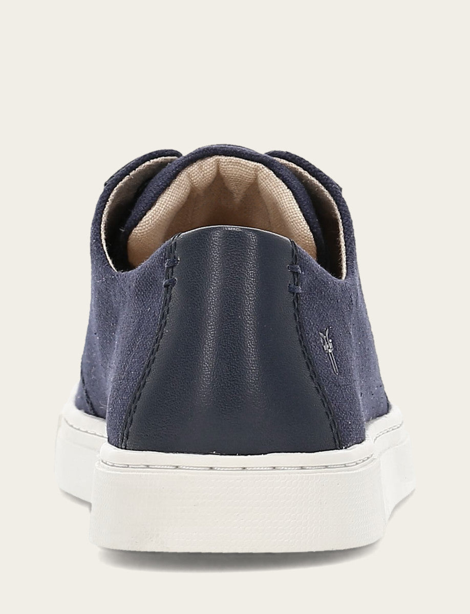 Women's Navy Ivy Canvas Low Lace Sneakers Navy