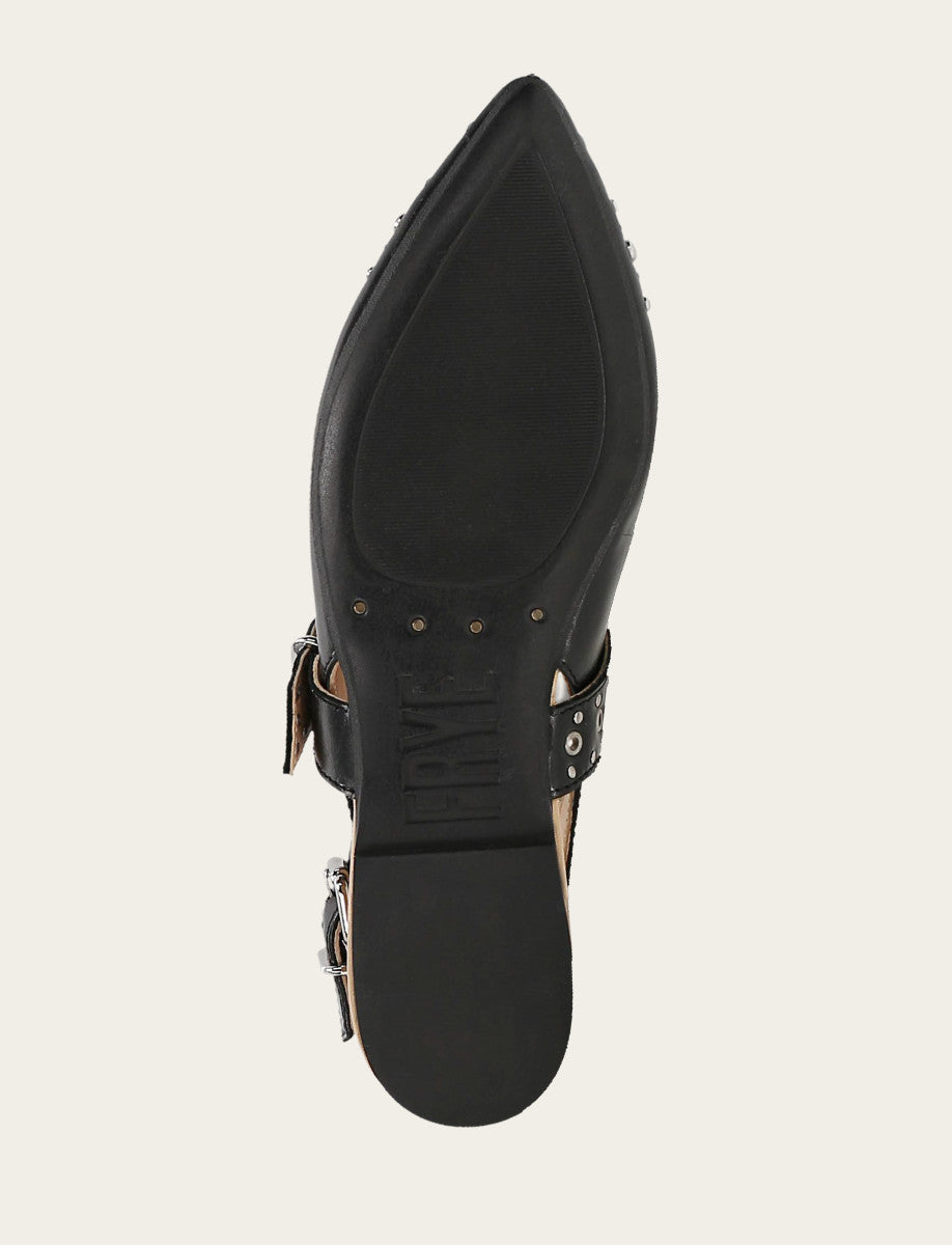 Women's Black Heather Slingback Studded Shoe Black