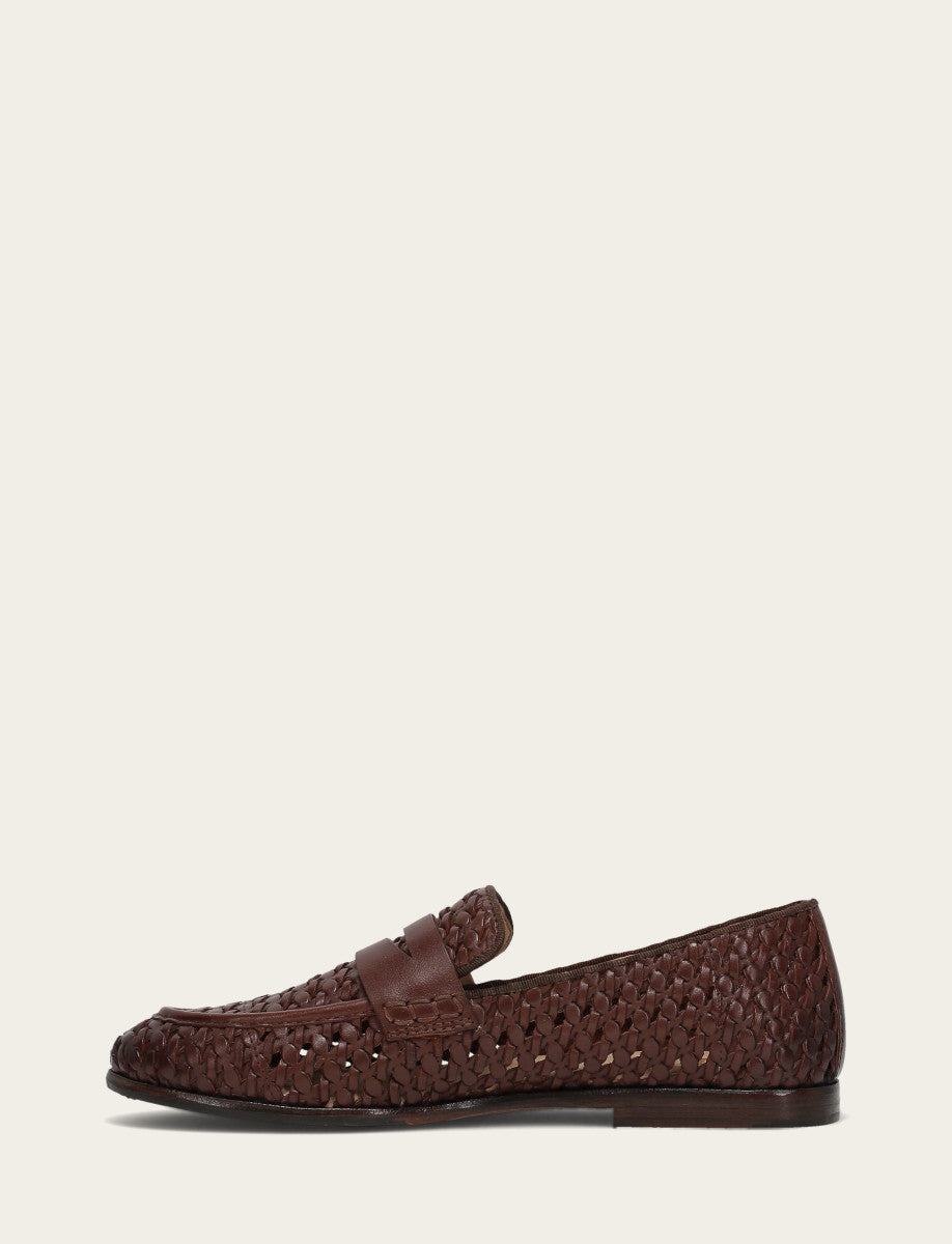 Faith Woven Loafer Dark Brown