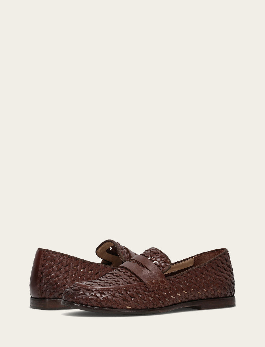 Faith Woven Loafer Dark Brown