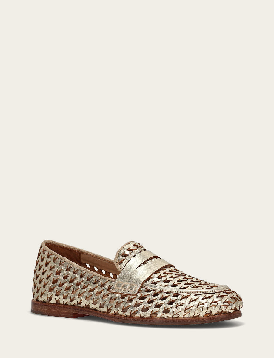 Faith Woven Loafer Gold