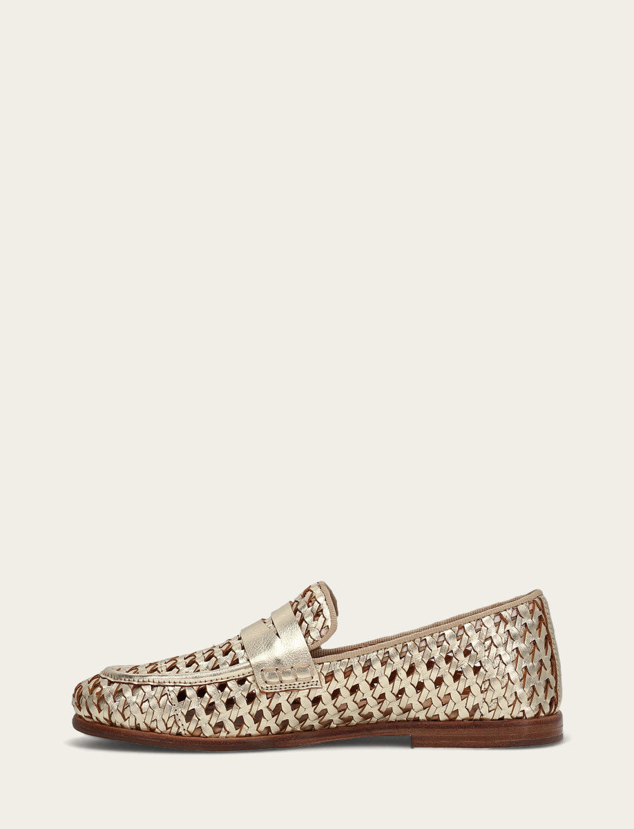 Faith Woven Loafer Gold