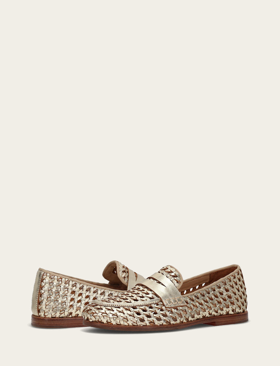 Faith Woven Loafer Gold