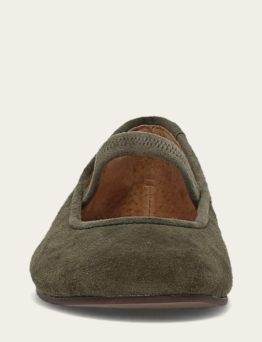 Women's Dark Olive Emma Elastic Mary Jane Shoe Dark Olive
