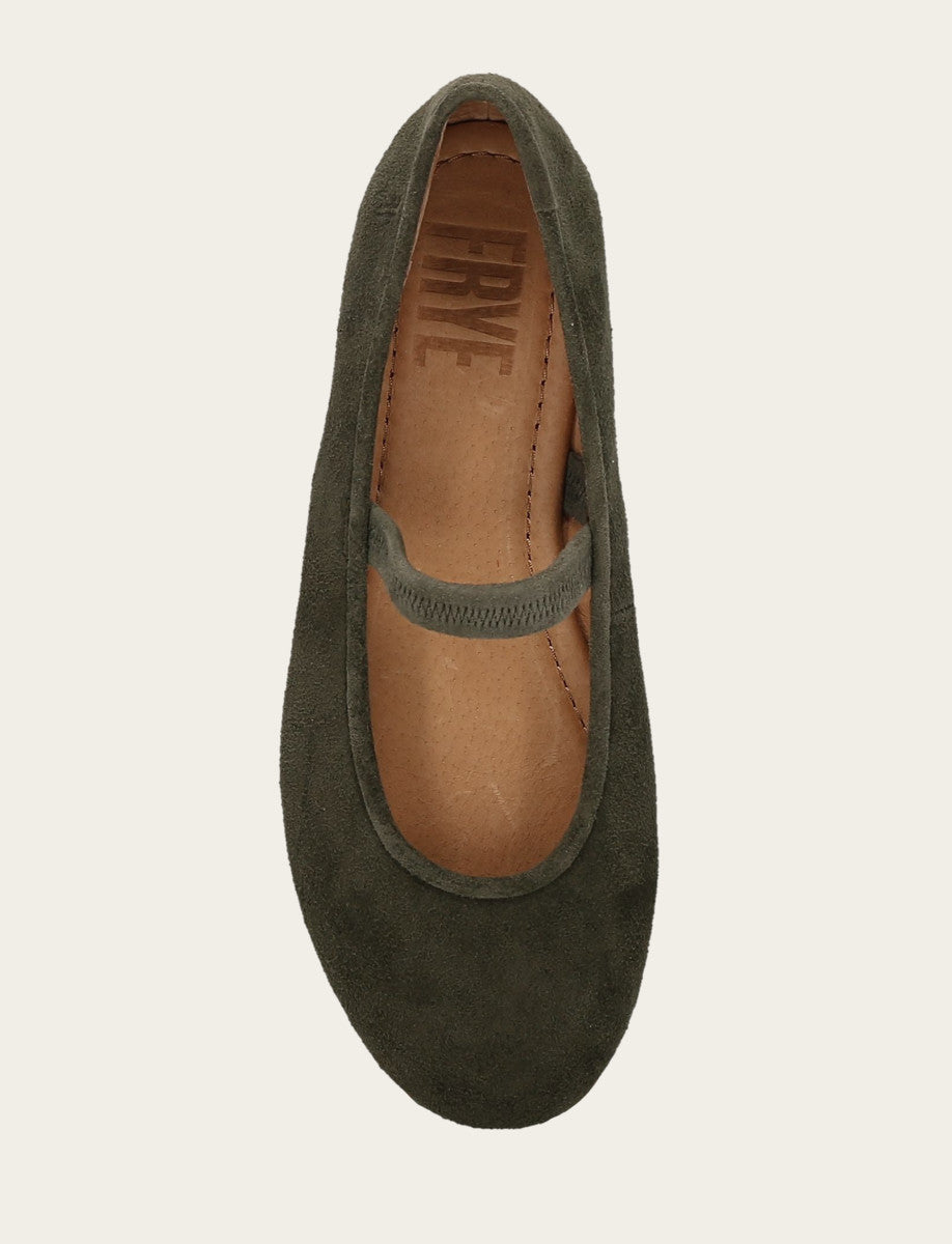 Women's Dark Olive Emma Elastic Mary Jane Shoe Dark Olive