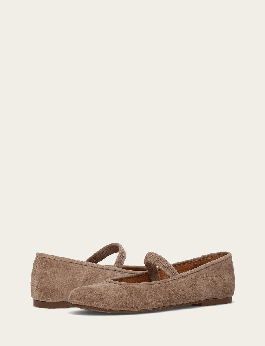 Women's Dark Taupe Emma Elastic Mary Jane Shoe Dark Taupe