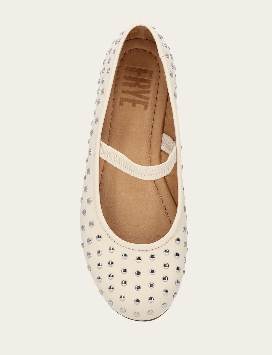 Women's Ecru Emma Studded Mary Jane Shoe Ecru