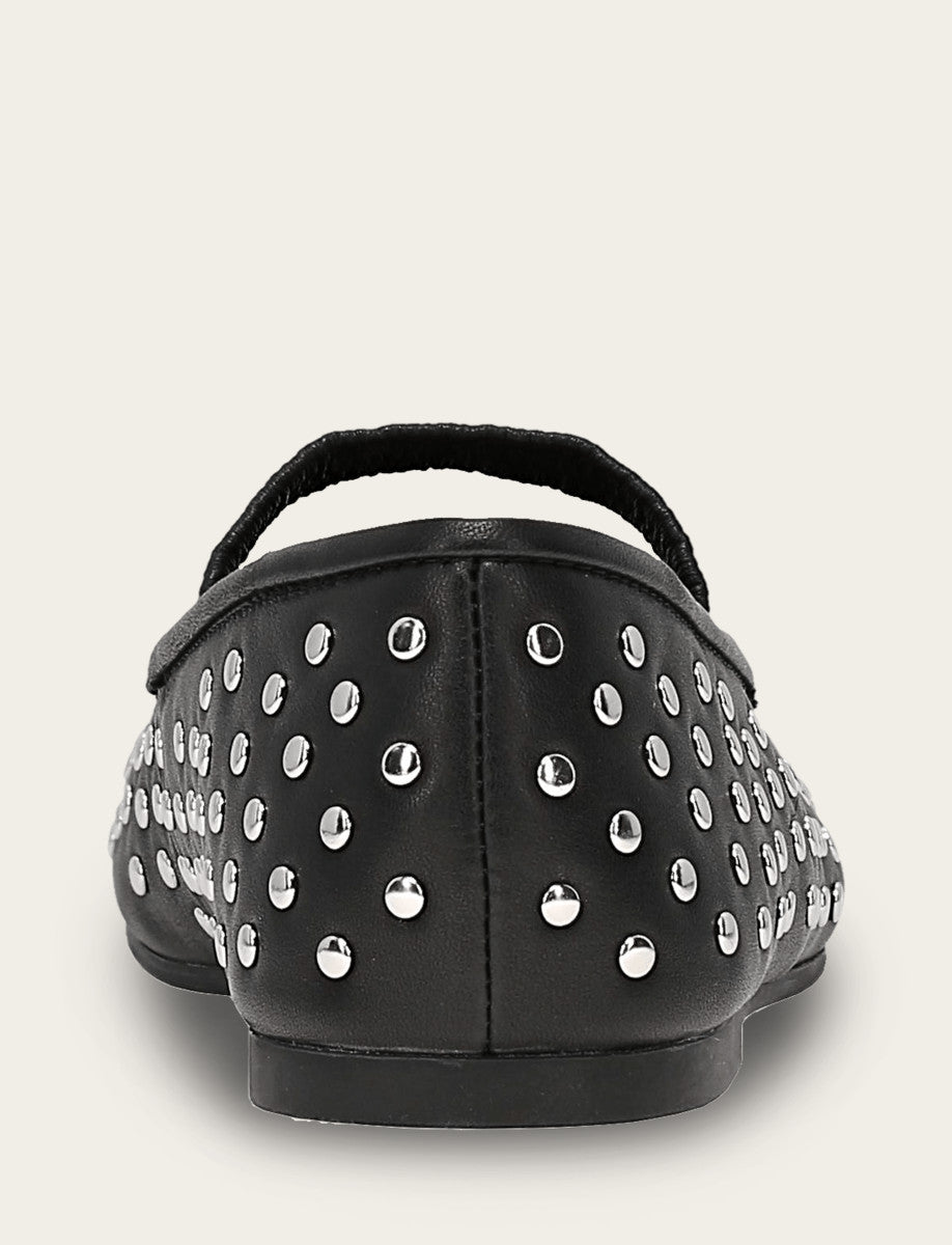 Women's Black Emma Studded Mary Jane Shoe Black