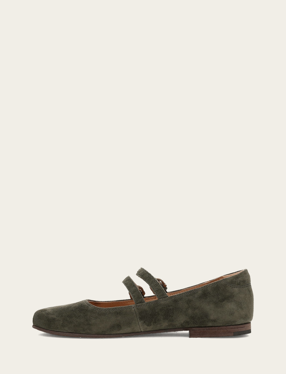 Women's Dark Olive Carson Multi Mary Jane Shoe Dark Olive