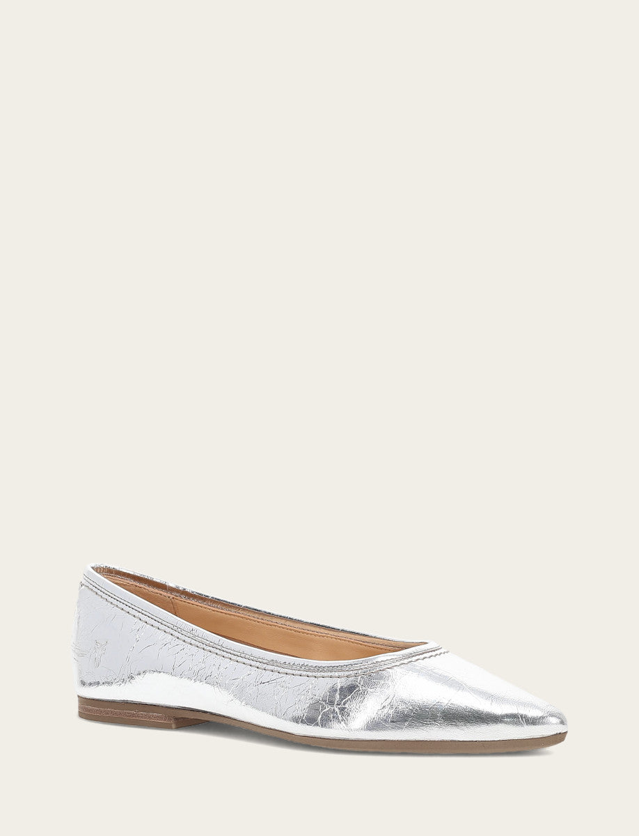 Women's Silver Heather Ballet Flats Silver