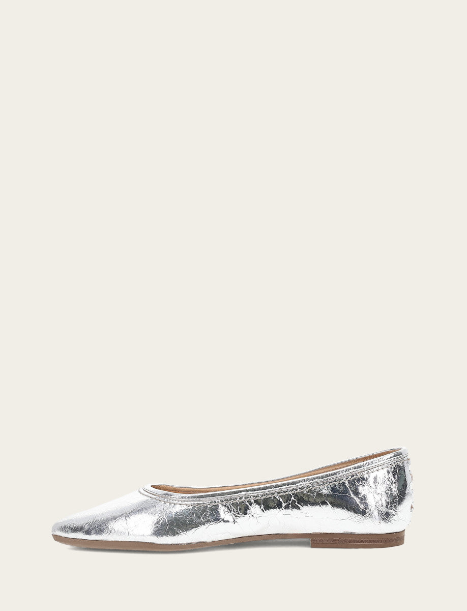 Women's Silver Heather Ballet Flats Silver