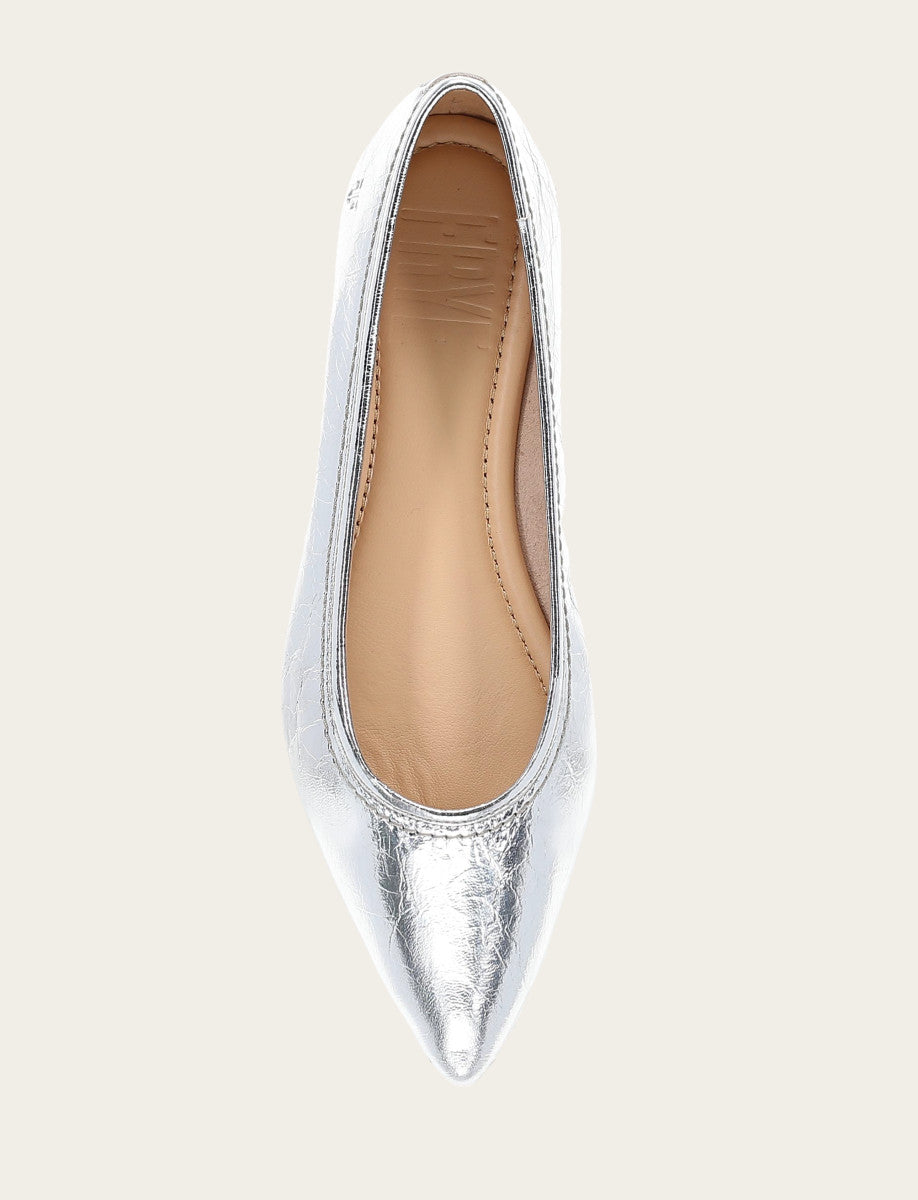 Women's Silver Heather Ballet Flats Silver