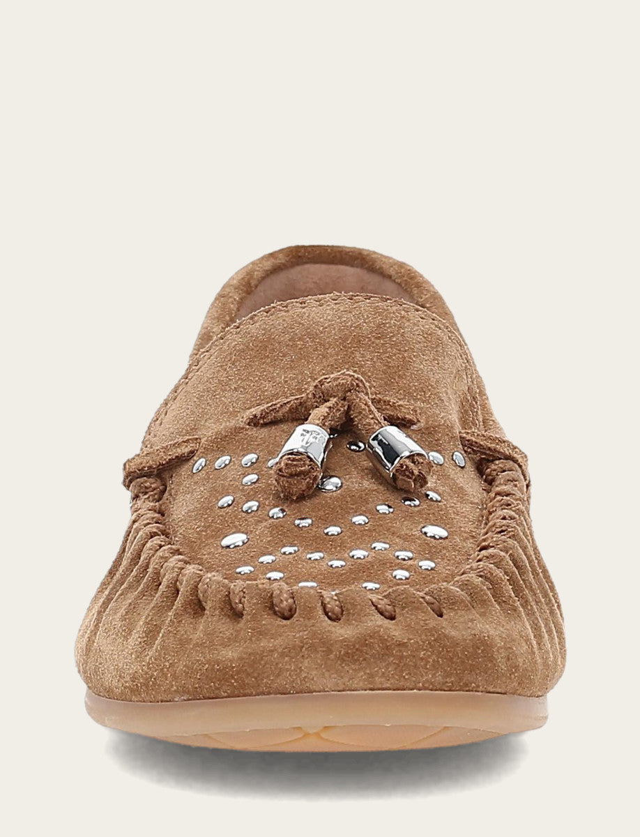 Women's Almond Naya Stud Moc Loafers Almond