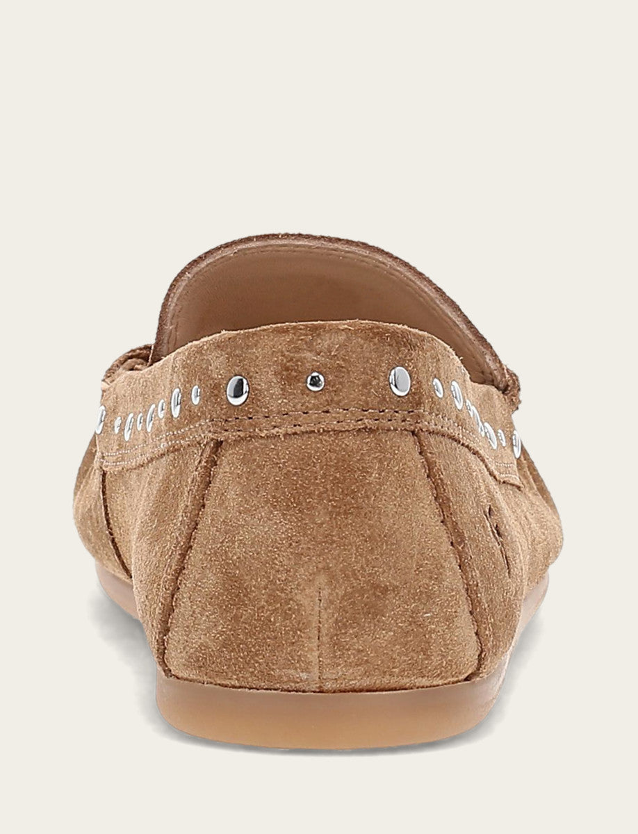 Women's Almond Naya Stud Moc Loafers Almond