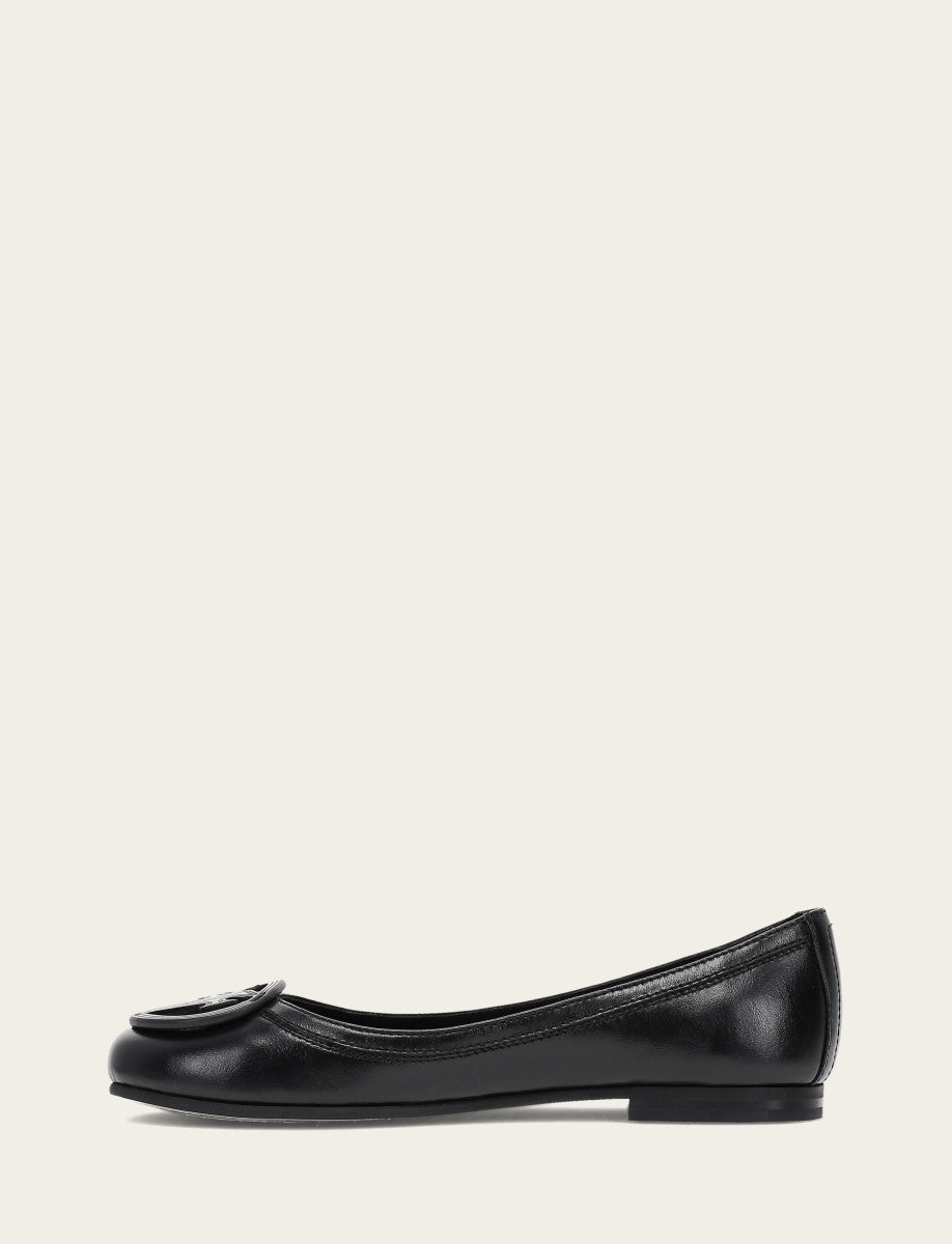 Women's Black Carson Logo Ballet Flats Black