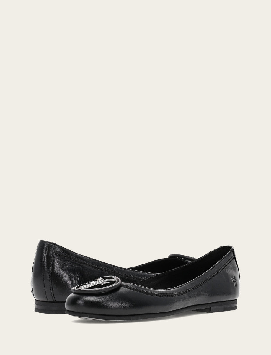 Women's Black Carson Logo Ballet Flats Black