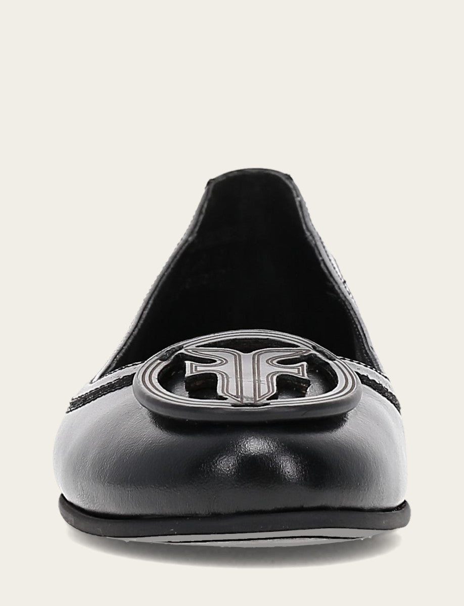 Women's Black Carson Logo Ballet Flats Black