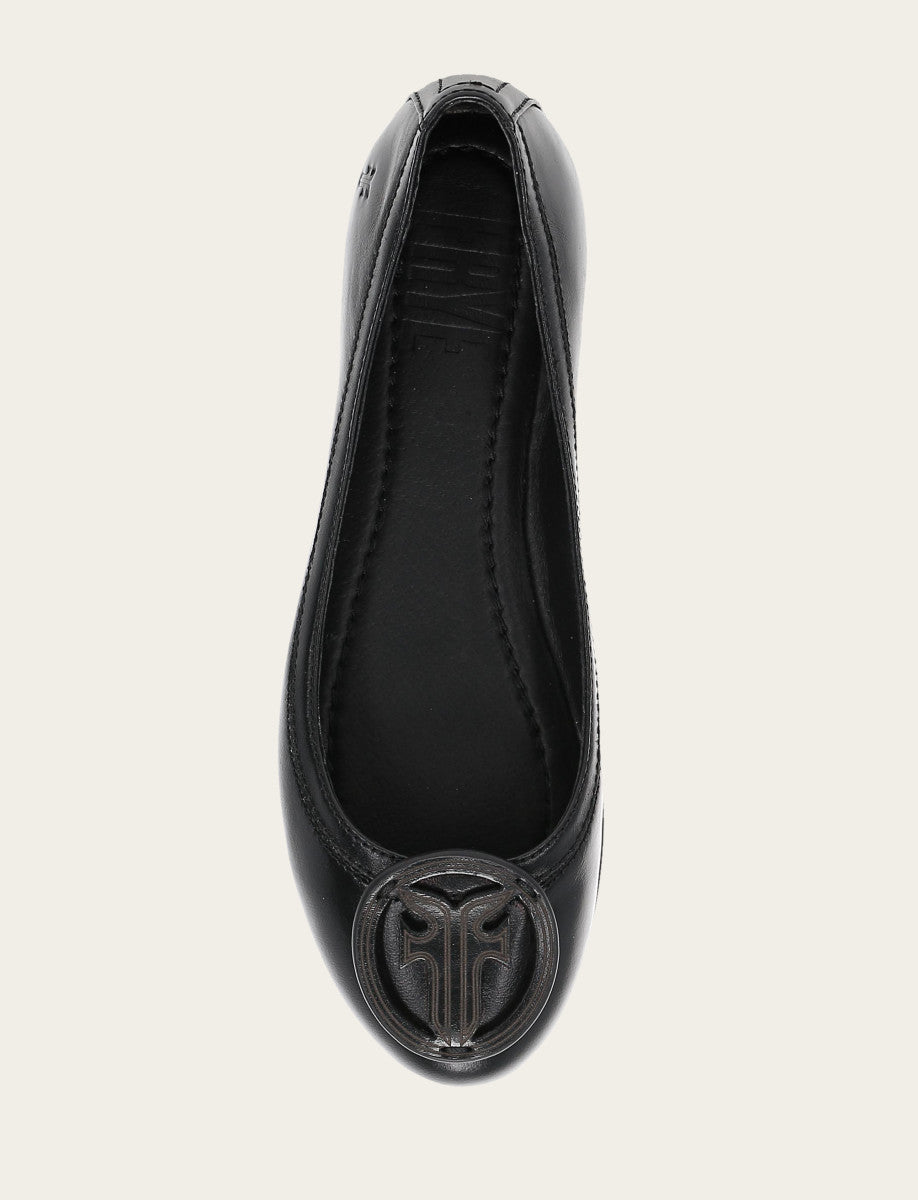 Women's Black Carson Logo Ballet Flats Black