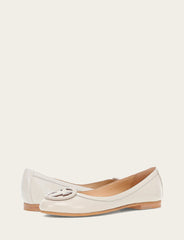 Women's Ivory Carson Logo Ballet Flats Ivory
