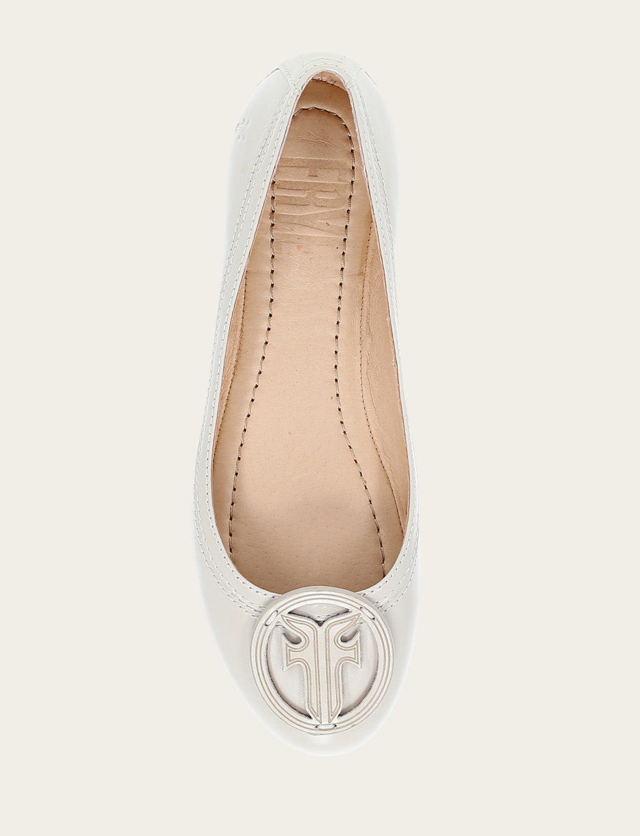 Women's Ivory Carson Logo Ballet Flats Ivory