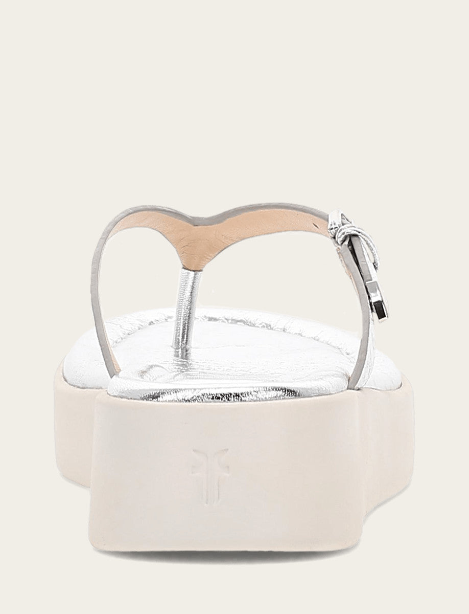 Women's Silver Maya Buckle Thong Sandals Silver