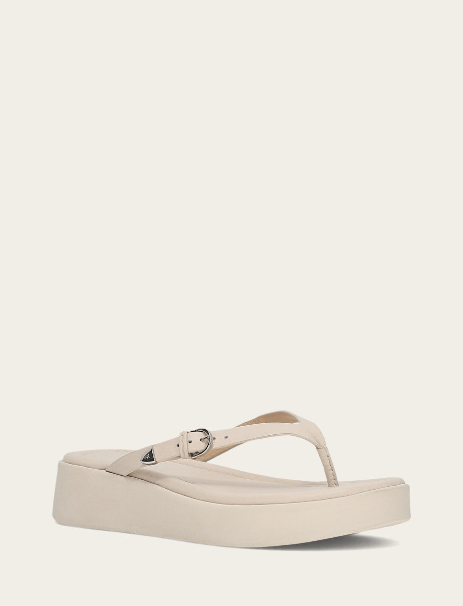 Women's Ivory Maya Buckle Thong Sandals Ivory
