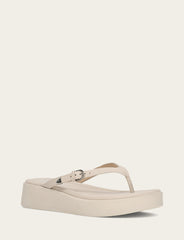 Women's Ivory Maya Buckle Thong Sandals Ivory