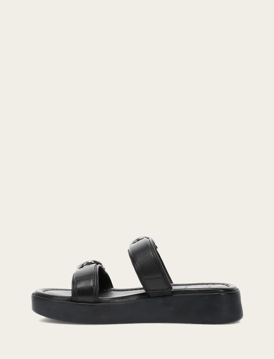 Women's Black Maya Buckle Sandals Black