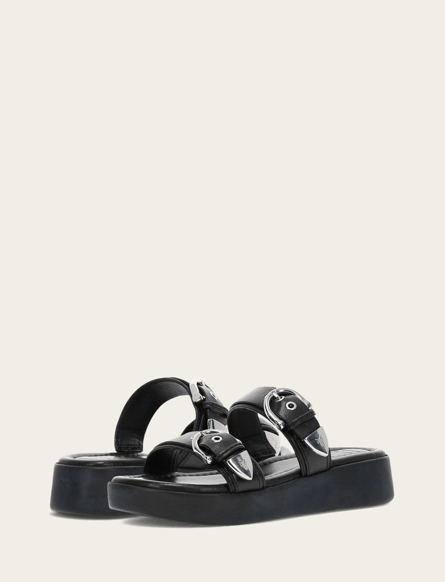 Women's Black Maya Buckle Sandals Black
