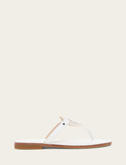 Women's White Taylor Logo Sandals White