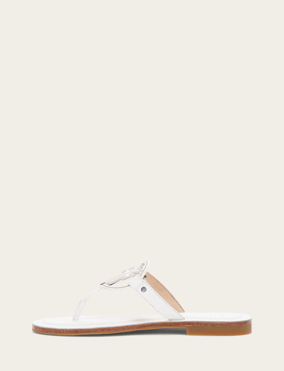Women's White Taylor Logo Sandals White