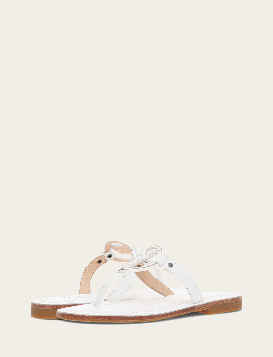 Women's White Taylor Logo Sandals White